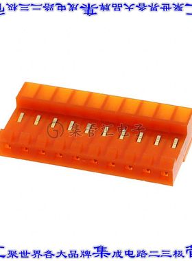 4-641148-0 矩形连接器10POS插座3.96mm母插口橙色IDC镀金自由悬