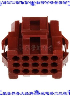 1-640523-0 矩形连接器外壳15POS插头3排4.2mm母形插口黑色面板安