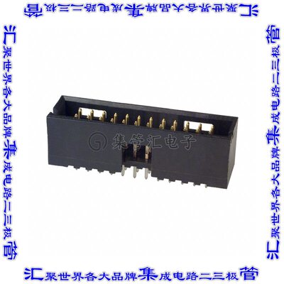 6-102619-0 针座连接器24POS接头2排2.54mm公形插针通孔直针镀金