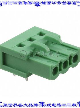 1786417 端子块连接器3POS接头母型插口5.08mm绿色90DEG通孔