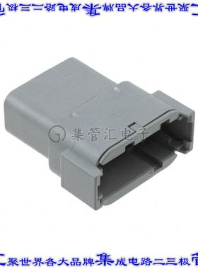 DTM04-12PA 矩形连接器外壳12POS插座2排公形引脚灰色自由悬挂