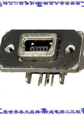 MUSBB15134 连接器USB-miniB插座5POS USB 2.0通孔直角