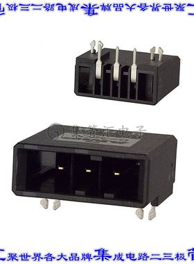 1-178138-2 针座连接器3POS接头5.08mm公形插针通孔直角镀金