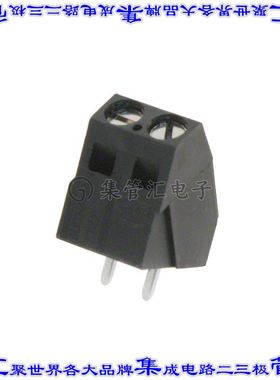 1546074-2 线对板连接器2POS接线端子5.08mm通孔35角度带板