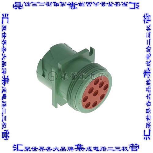HD10-9-1939PE-P080 圆形连接器9POS插座外壳用于公插针绿色面板