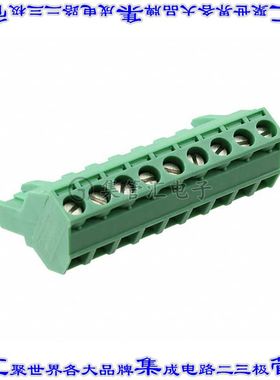 1826351 端子块连接器9POS插头母插口5.08mm绿色自由悬挂