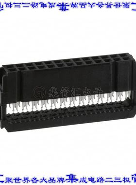 1658620-6 矩形连接器26POS插座2排2.54mm叉状黑色IDC镀金自由悬