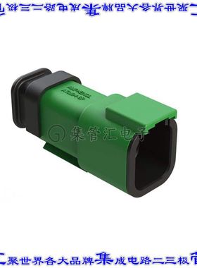 ATM04-6P-SR01GN 矩形连接器外壳6POS插座3排公形引脚绿色自由悬