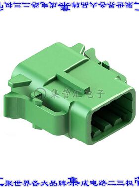 ATM06-08SC 矩形连接器外壳8POS插头2排母形插口绿色自由悬挂