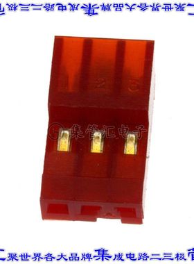 3-641190-3 矩形连接器3POS插座2.54mm母插口红色IDC镀金自由悬挂