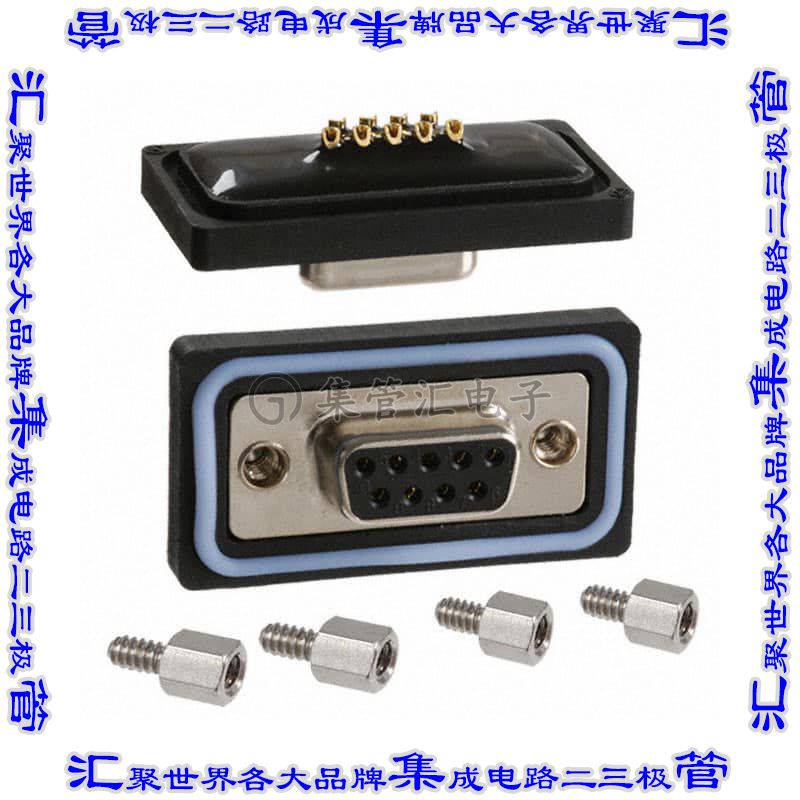 A-DF 09 LL-WP 连接器9POS插座母插口2排D-Sub面板安装
