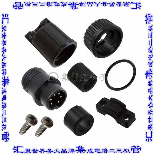 3282-6PG-515 圆形连接器6POS插头公引脚焊杯镀金自由悬挂