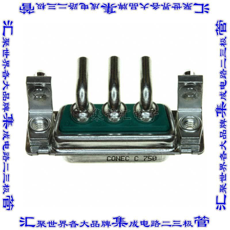 3003W3SXX56N40X 连接器3(电源)插座母插口D-Sub组合式板边缘