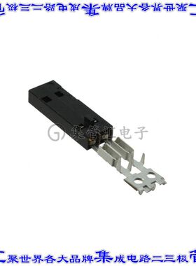 5-103970-1 矩形连接器2POS插座2.54mm母插口黑色IDC镀金自由悬挂