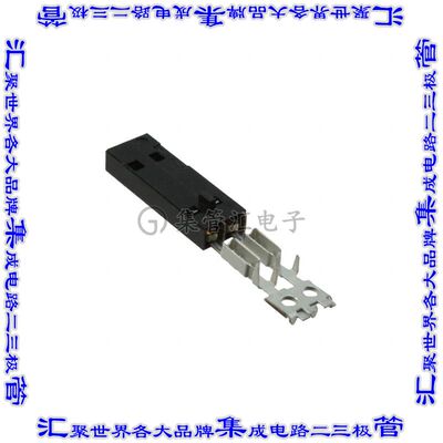 5-103970-1 矩形连接器2POS插座2.54mm母插口黑色IDC镀金自由悬挂
