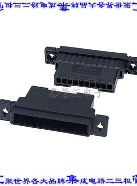 1-178802-8 矩形连接器外壳10POS插头3.81mm公形引脚黑色面板安装