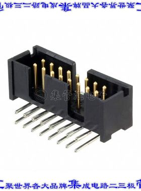 103311-3 针座连接器16POS接头2排2.54mm公形插针通孔直角镀金