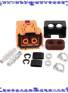 ELPA2U16 矩形连接器2POS插头16mm母插口橙色压接自由悬挂