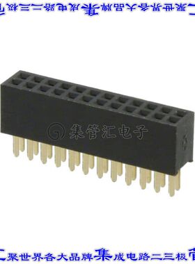 M50-3001245 针座连接器24POS插座2排1.27mm母形插口通孔直针镀金