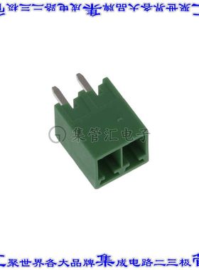 2351886-2 端子块连接器2POS接头公引脚带罩3.5mm绿色垂直通孔