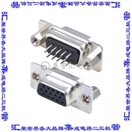 A-HDS 44 PP/Z-UNC2 连接器44POS插头公引脚3排D-Sub高密度通孔