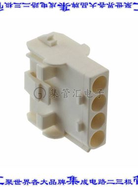 926305-6 矩形连接器外壳4POS插座6.35mm母形插口天然色面板安装