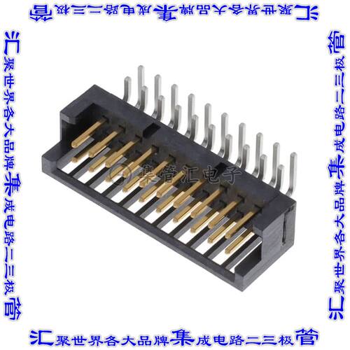 TSSH-110-01-L-D-RA 针座连接器20POS接头2排2.54mm公形插针通孔