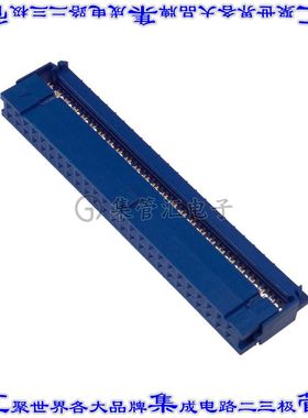 CWR-227-50-0000 矩形连接器50POS插座2排2.54mm母插口蓝色IDC镀