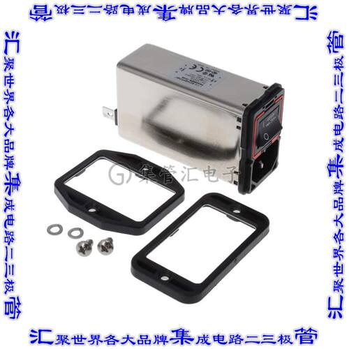 FN9280EB-10-06 电源接入连接器3POS插座公插片模块IEC320-C14面