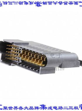 1-1892786-1 背板连接器28POS接头公引脚板边缘通孔直角黑色