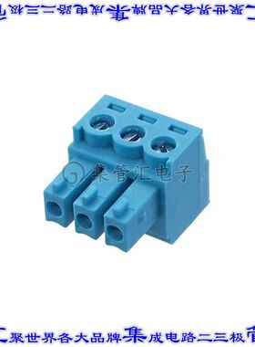 TBP02P1-381-03BE 端子块连接器3POS插头母插口3.81mm蓝色自由悬