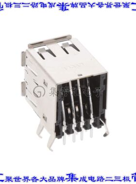 KUSBX-AS2N-B30 连接器USB-A叠接式插座8POS通孔直角