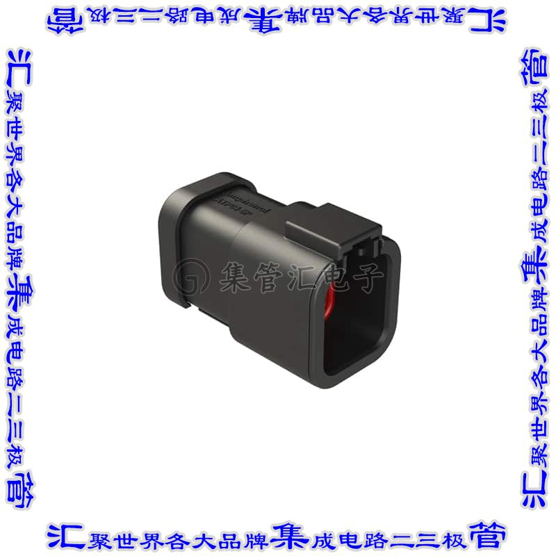 ATP04-6P-EC01BK 矩形连接器外壳6POS插座3排公形引脚黑色自由悬