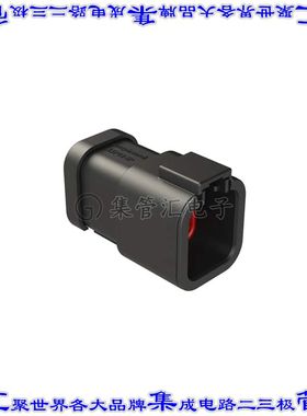 ATP04-6P-EC01BK 矩形连接器外壳6POS插座3排公形引脚黑色自由悬