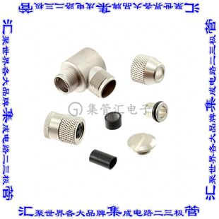 1436479 圆形连接器3POS插座母插口焊杯镀金自由悬挂直角