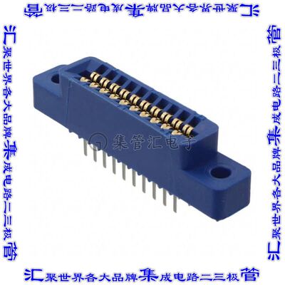 EBC10DRTH 卡边缘连接器20POS母头2排2.54mm蓝色镀金