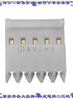 3-644020-5 矩形连接器5POS插座2.54mm母插口白色IDC镀金自由悬挂