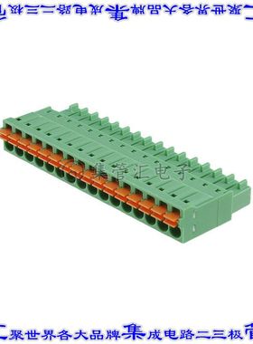 1748118 端子块连接器16POS插头母插口3.81mm绿色自由悬挂