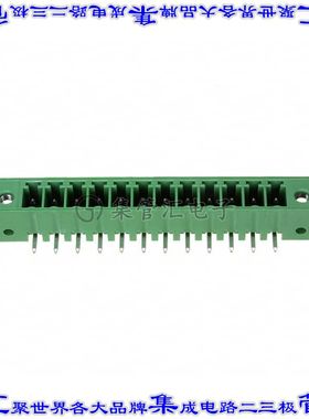 1-284541-2 端子块连接器12POS接头公引脚带罩3.81mm绿色90DEG通