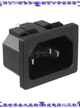 4300.0704 电源接入连接器3POS插座公型片状插脚IEC320-C14面板安