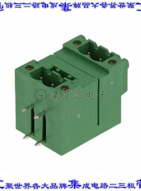 691332510004 端子块连接器4POS接头公引脚带罩2排5.08mm绿色90DE