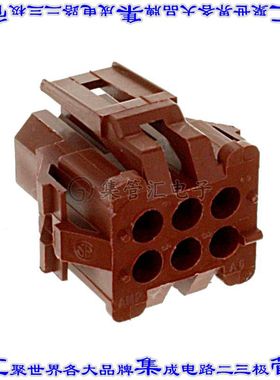 1-640520-0 矩形连接器外壳6POS插头2排4.2mm母形插口黑色面板安