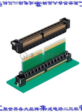 FX27-100S-0.8SV 卡边缘连接器100POS母头2排0.8mm黑色镀金