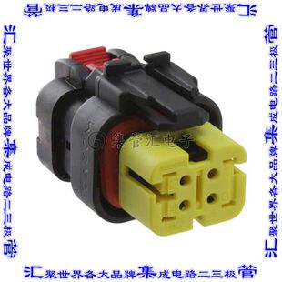 776487-3 矩形连接器外壳4POS插头2排4.5mm母形插口黑色自由悬挂