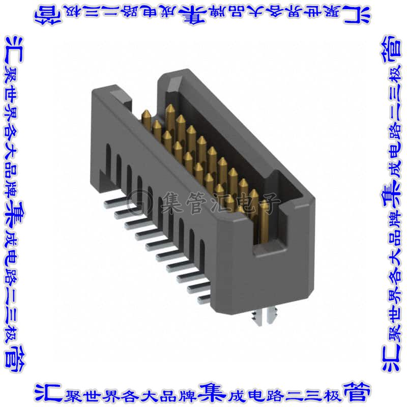 TFM-110-02-S-D-LC-K-TR 针座连接器20POS接头2排1.27mm公形插针