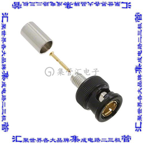 UPL2000-D2/B 同轴连接器BNC插头公引脚压接75欧姆自由悬挂