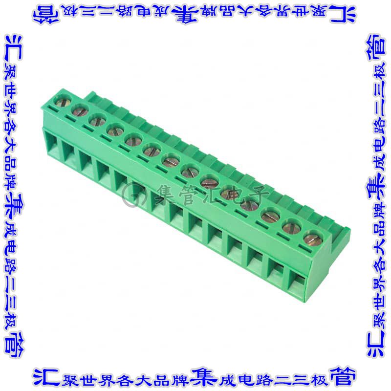 EDZ950/14 端子块连接器14POS插头母插口5.08mm绿色自由悬挂