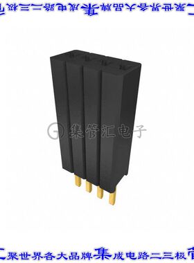 M52-5010445 针座连接器4POS插座1.27mm叉状通孔直针镀金