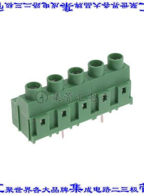 1760772 线对板连接器5POS接线端子9.53mm通孔水平带板