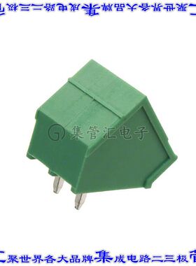 VK0231500000G 端子块连接器2POS接头公引脚带罩3.81mm绿色45DEG